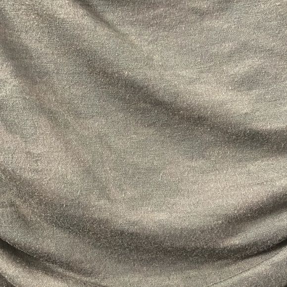 INC International Concept camo burn out long sleeved dress & shoulder appliqué - Picture 2 of 7